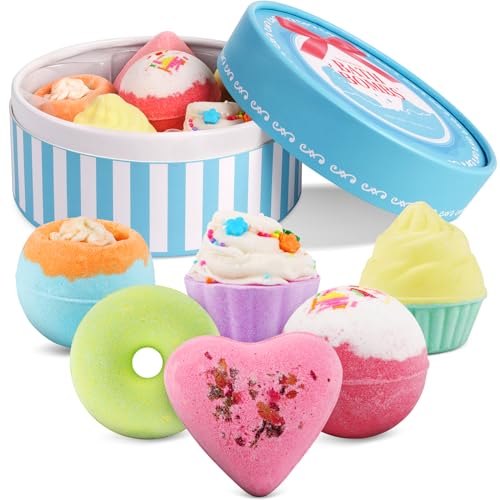 BlissfulOasis Bath Bombs, Scented Shower Bombs, Natural Ingredients Bath Bomb Set 6 Pack, Women's Day, Christmas, Mother's Day, Birthday, Good Option for Kids, Women, Mom