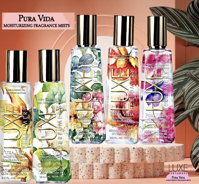 Luxe Perfumery PURA Vida Moisturizing Fragrance Mist Verbena Jasmine, 236 mL
