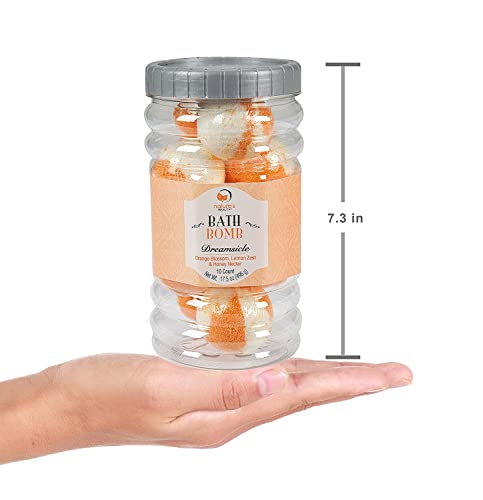 Nature's Beauty Dreamsicle Bath Bomb Gift Set Multi-Pack - Orange Blossom, Lemon Zest & Honey Nectar Scent Made w/Orange Peel Extract, Coconut Oil + Vitamin E, 17.5 oz |10 ct ea (2 Pack)