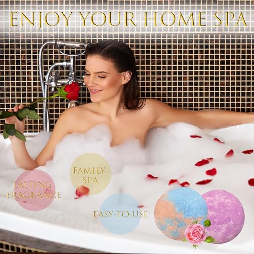 Bath Bombs for Women Gift Set, 15 Pcs Handmade Bubble Bathbombs, Shea & Coco Butter Dry Skin Moisturize, SPA Relaxing Gifts for Women & Men, Her, Girls, Wife, Birthday