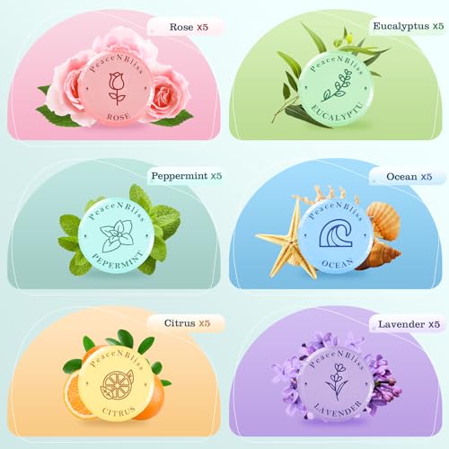 PeaceNBliss 30 Pack Shower Steamers, Shower Bath Bombs with Natural Fragrance - Mother's Day Presents – Self-Care Presents for Women and Men, Relaxation Birthday Presents