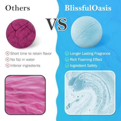 Bath Bombs Set, 7 Packs Bubble Fizzies Relaxation with Shea Butter, Dry Skin Moisturize, Birthday, Valentine’s Idea for Women, Mother, Wife, Girlfriend