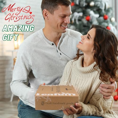 Leafgift Bath Bombs Gift Set, 12pcs Handmade Bath Fizzies with Natural Sea Salt Cocoa & Shea Butter, Perfect for Bubble Bath Spa, Moisturizing Dry Skin, Stress Relief, Best Gift for Women, Men