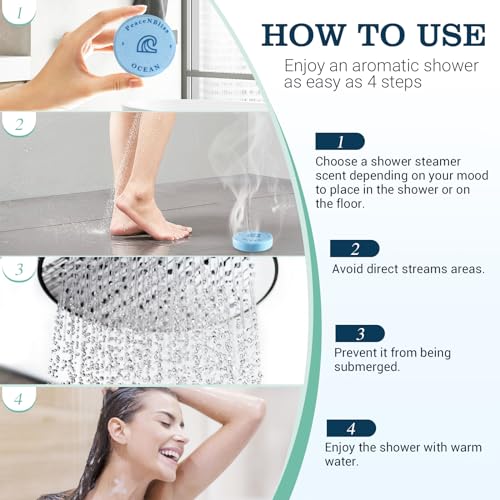 PeaceNBliss 30 Pack Shower Steamers, Shower Bath Bombs with Natural Fragrance - Mother's Day Presents – Self-Care Presents for Women and Men, Relaxation Birthday Presents