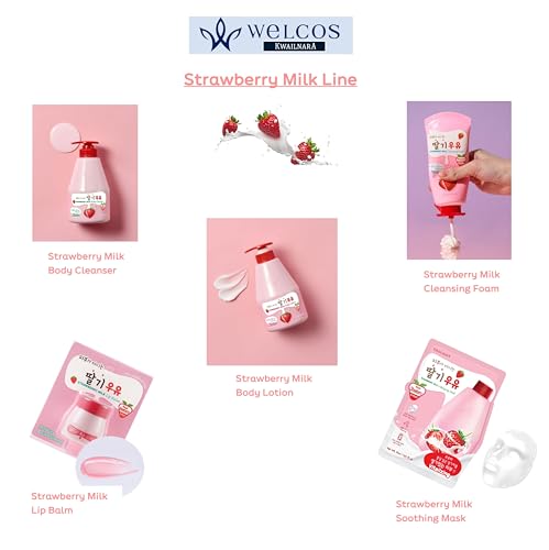 WELCOS KWAILNARA Milk Body Lotion 560 g / 19.75 Fl. oz (Strawberry)