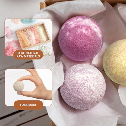 Krris Bath Bombs, 30 Pack Organic Bath Bombs Essential Oils with 15 Scents, Bath Bombs for Women Relaxing and Self Care, Exquisite Packaging Gift Perfect for Mom, Wife, Girlfriend,Kids