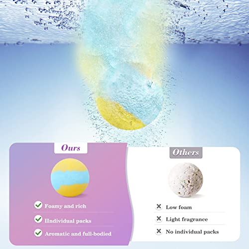 CalmNFiz 20PCS Bath Bombs for Women Presents Set Natural Wonderful Fizz Effect Bath Bomb with Shea Butter & Essential Oils, Bubble Bath Amazing Presents for Her/Him, Wife, Girlfriend, Mother