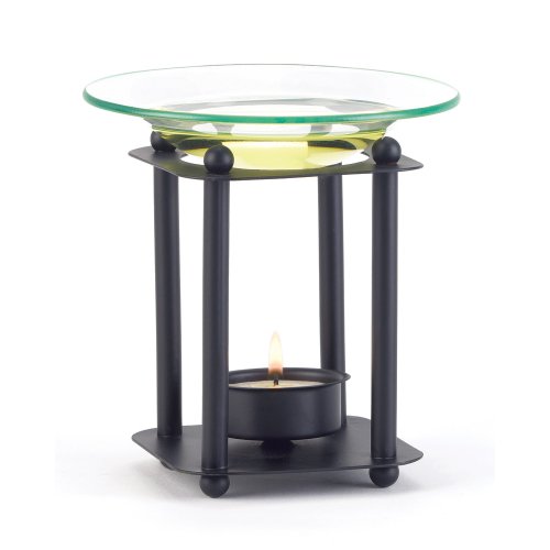 Gifts & Decor Modern Art Oil Burner Contemporary Asian Candle Aroma, No Size, Black