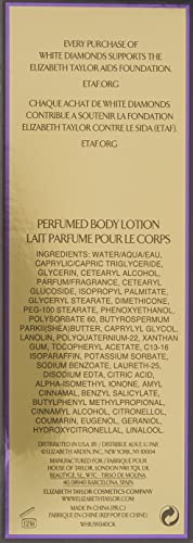 Elizabeth Taylor White Diamonds Women Body Lotion 3.3 oz