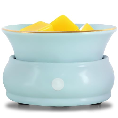 Bobolyn Wax Candle Melt Warmer Burner - 3-in-1 Ceramic Essential Oil Burner Electric Scented Fragrance Candle Melter for Home Office Bedroom Living Room Decor
