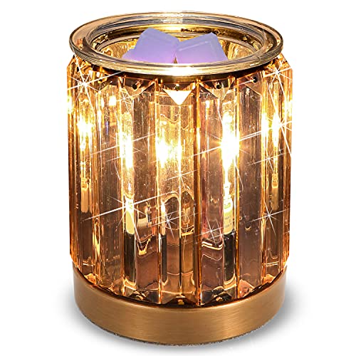 Wax Melting Heater Electric Burning Wax Burner Electric Wax Essential Oil Warmer Incense Wax Melt Warmer Night Light Aroma Decorative Lamp for Gifts & Decor(Golden)