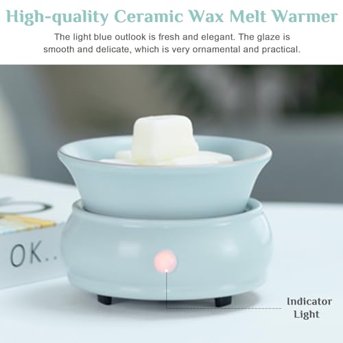 Bobolyn Wax Candle Melt Warmer Burner - 3-in-1 Ceramic Essential Oil Burner Electric Scented Fragrance Candle Melter for Home Office Bedroom Living Room Decor