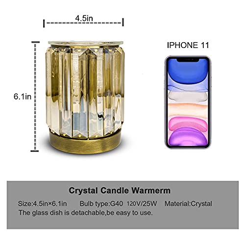 Wax Melting Heater Electric Burning Wax Burner Electric Wax Essential Oil Warmer Incense Wax Melt Warmer Night Light Aroma Decorative Lamp for Gifts & Decor(Golden)
