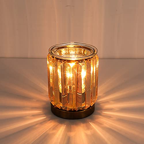Wax Melting Heater Electric Burning Wax Burner Electric Wax Essential Oil Warmer Incense Wax Melt Warmer Night Light Aroma Decorative Lamp for Gifts & Decor(Golden)