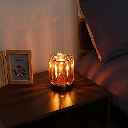 Wax Melting Heater Electric Burning Wax Burner Electric Wax Essential Oil Warmer Incense Wax Melt Warmer Night Light Aroma Decorative Lamp for Gifts & Decor(Golden)