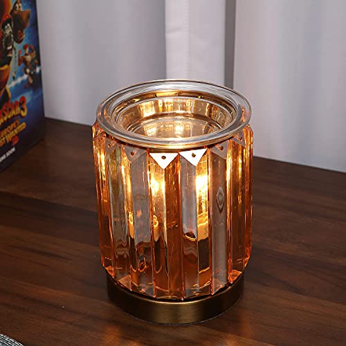 Wax Melting Heater Electric Burning Wax Burner Electric Wax Essential Oil Warmer Incense Wax Melt Warmer Night Light Aroma Decorative Lamp for Gifts & Decor(Golden)