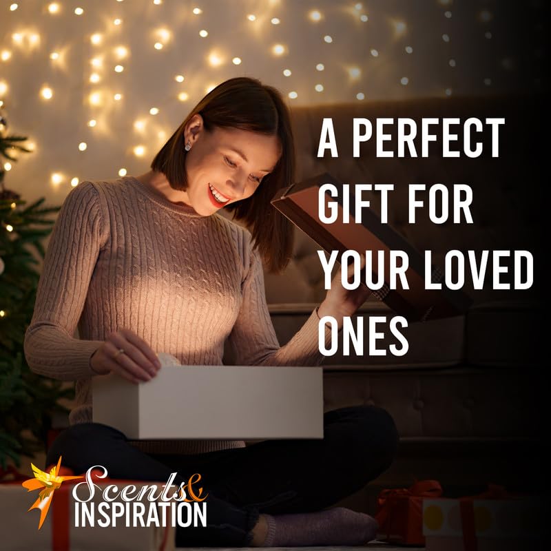 Scents & Inspiration Burning Fragrance Oil - Frankincense & Myrrh Incense Oil for Oil Warmers & Diffusers | Suitable for Aromatherapy and Relaxation | Air Freshener for Home & Office 4 Fl. Oz