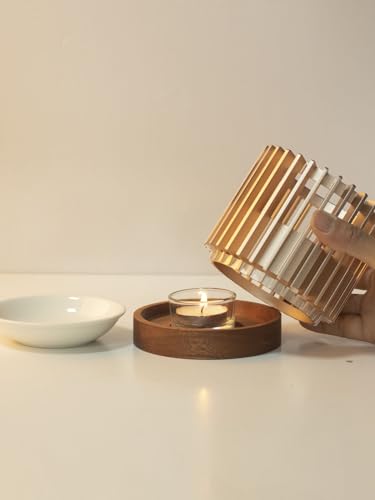 Generic Rose Gold Tea Light Candle Holder, Essential Oil Burner Wax Melt Burner, Incense Aroma Diffuser, Home Decor, Fragrance Essential Oil Burner Tealight, Tealight Fragrance Oil Warmer, EOB0422