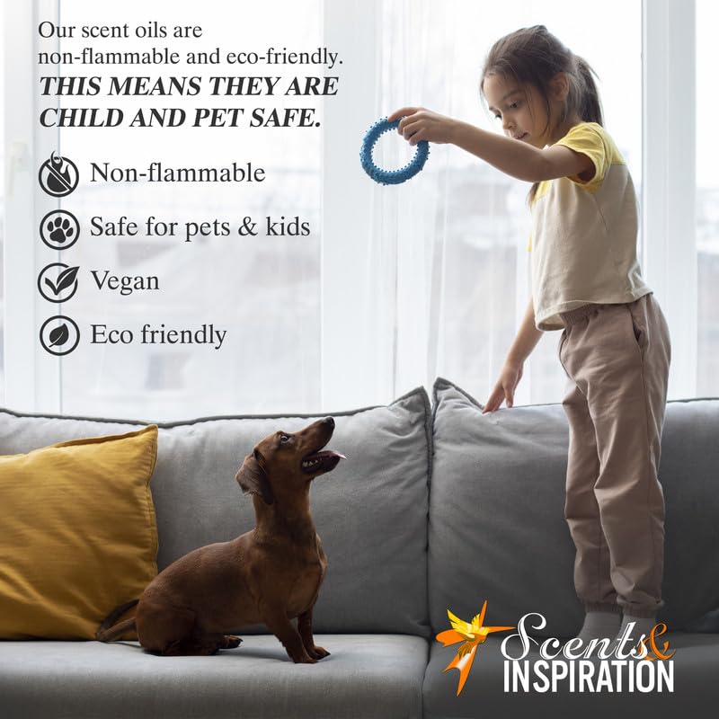 Scents & Inspiration Burning Fragrance Oil - Frankincense & Myrrh Incense Oil for Oil Warmers & Diffusers | Suitable for Aromatherapy and Relaxation | Air Freshener for Home & Office 4 Fl. Oz