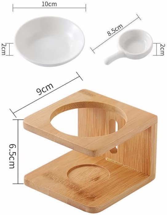 Warmself Wooden Essential Oil Burner with Candle Holder, Aromatherapy Aroma Burner Oil Diffuser Candle Tealight Oil Warmer Yoga Spa Home Bedroom Decor Gift Small Size-Pack of 2
