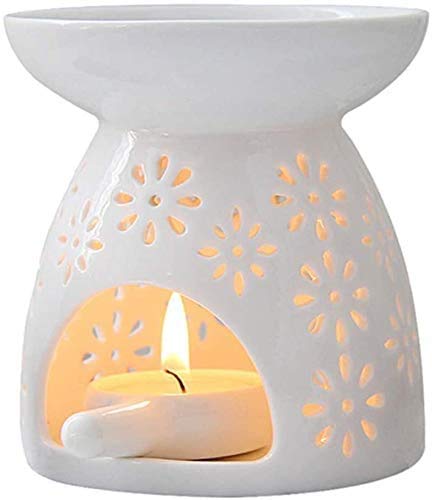 Wax Melt Burner Wax burner Ceramic Oil Burners Assorted Wax Warmer Aromatherapy Holder Candle Scented Diffuser Home Bedroom Decor Flower Pattern
