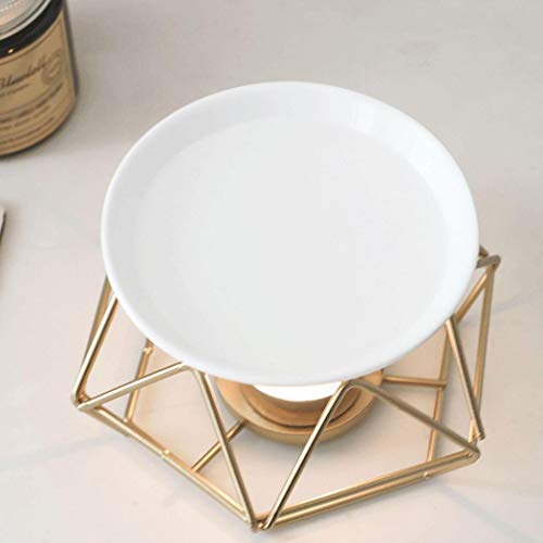 Warmself Golden Delicate Romantic Ceramic Tealight Candle Holder Oil Burner Aroma Diffuser Furnace Home Decoration Bird's Nest Stylish Design