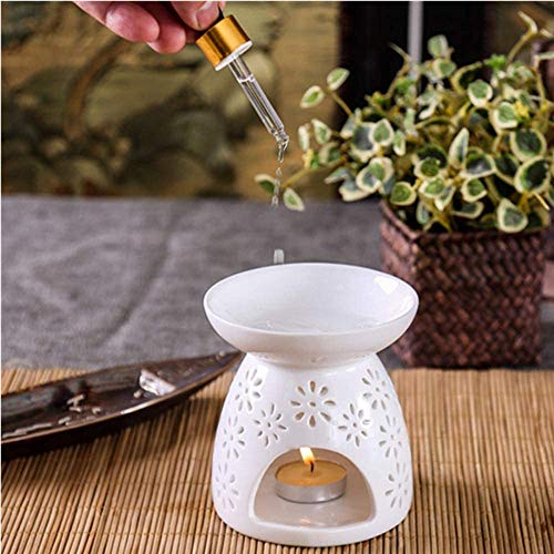 Wax Melt Burner Wax burner Ceramic Oil Burners Assorted Wax Warmer Aromatherapy Holder Candle Scented Diffuser Home Bedroom Decor Flower Pattern
