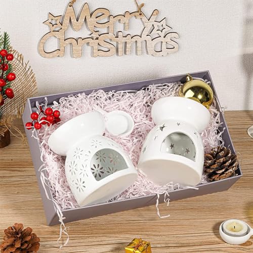 Minidiva Wax Melt Essential Oil Burner, Ceramic Aroma Burners Assorted Wax Warmer Aromatherapy Tarts Holder Candle Scented Diffuser, Valentines Day Hollowed Out Aromatherapy Stove（Akura）