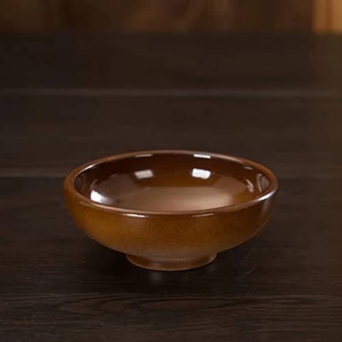 Warmself Hand Made Large Capacity Essential Oil Burner Wax Melt Burners, Aromatherapy Aroma Burner Ceramic Oil Diffuser Candle Tealight Holder Home Bedroom Decor Brown