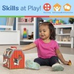 Melissa & Doug Wooden Barn Toy with Farm Pieces