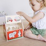 Melissa & Doug Wooden Barn Toy with Farm Pieces