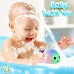 Upgraded Light-Up Whale Bath Toy for Toddlers