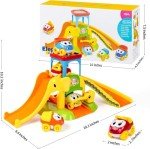 Elephant Slide and Animal Cars Toddler Toys