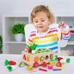 Montessori Wooden Shape Sorting Toys for Toddlers