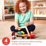 Melissa & Doug Magnetic Car Loader Toy Set