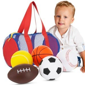 Soft Foam Balls Set for Toddlers - 5 Pack