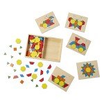 Melissa & Doug Wooden Pattern Blocks for Kids