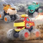 3-Pack Animal Push & Go Toy Cars for Toddlers