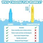 Tub Works® Smooth™ 12-Pack Bath Crayons for Kids