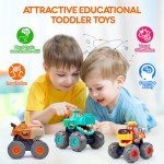 3-Pack Animal Push & Go Toy Cars for Toddlers