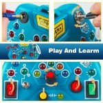 LED Montessori Busy Board for Toddlers 1-4 Years