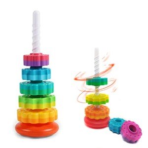 Rainbow Spinning Stacking Toys for Toddlers
