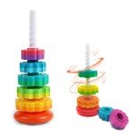 Rainbow Spinning Stacking Toys for Toddlers