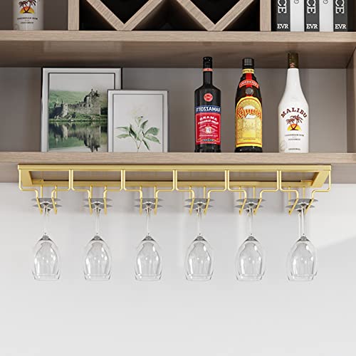 Gold Metal Wine Glass Rack - 20 inch