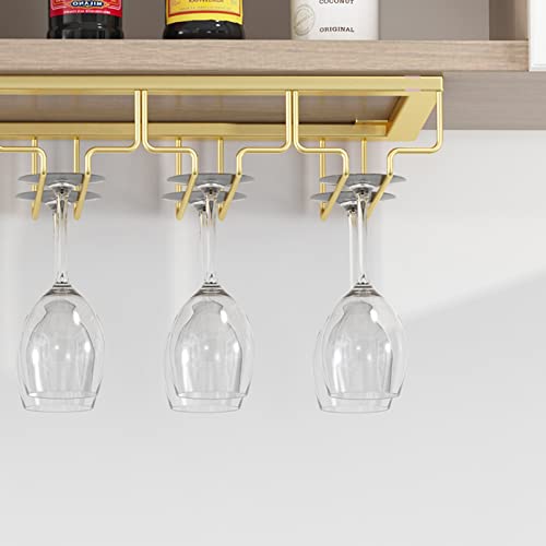 Gold Metal Wine Glass Rack - 20 inch