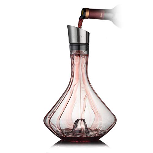 Hand-Blown Crystal Red Wine Decanter Set with Aerator