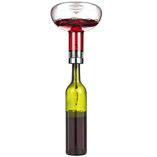 Hand-Blown Crystal Wine Decanter with Lid