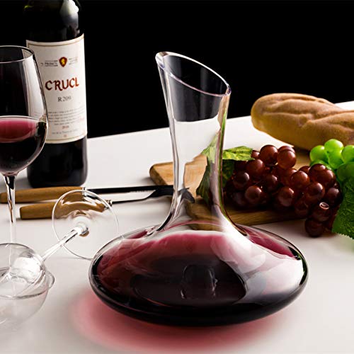 Hand Blown Crystal Wine Decanter Set