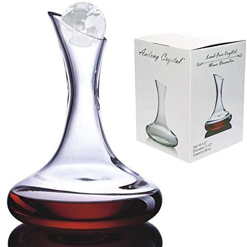 Lead-Free Crystal Wine Decanter with Globe Stopper
