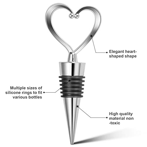 Heart-shaped Wine Stopper & Bottle Opener Set